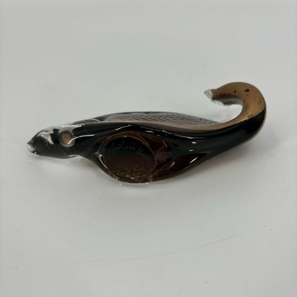 Willow Creek Glass Fish Trout Sculpture Paperweight Hand Painted Signed CHIPPED - Picture 5 of 11